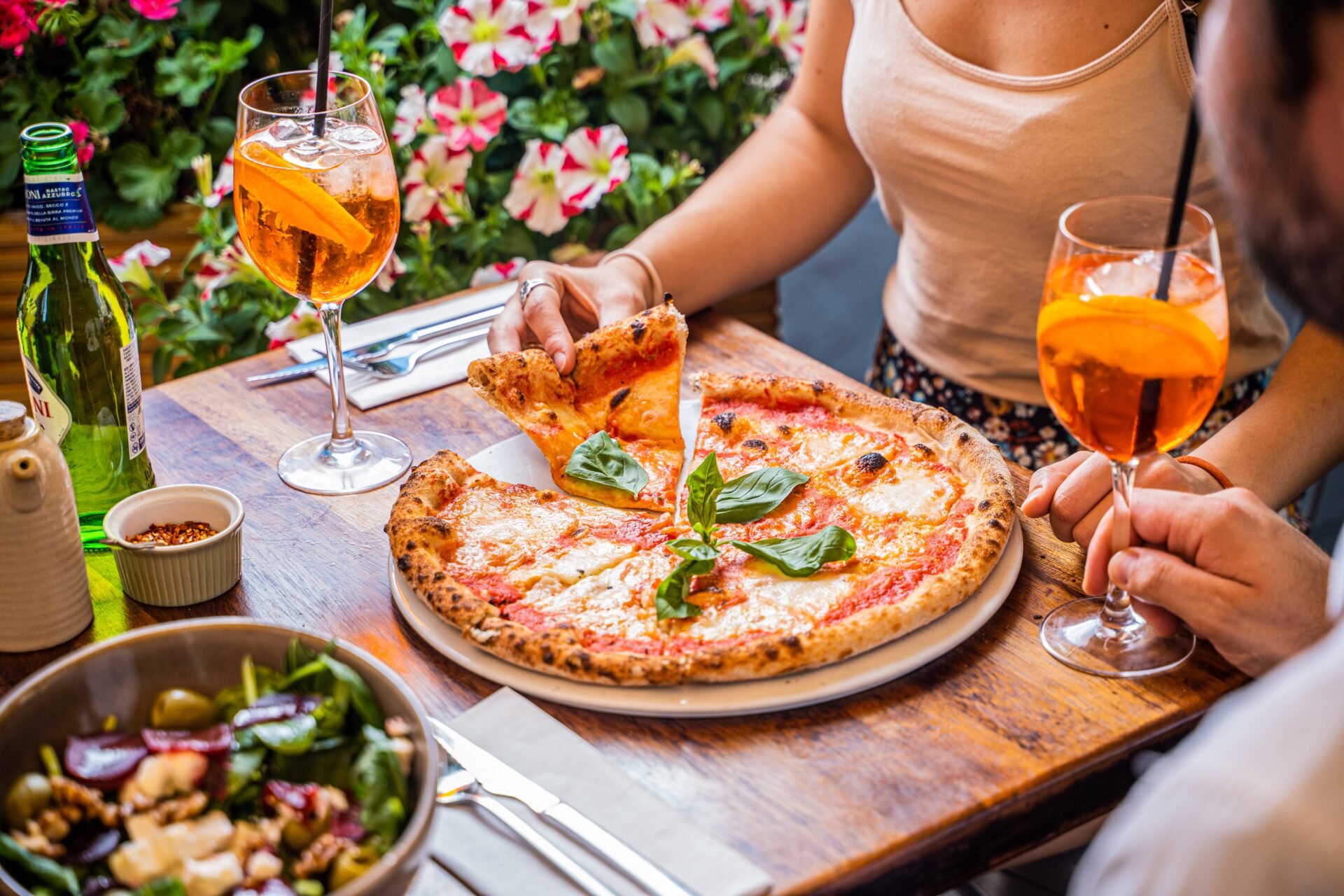 Margherita Pizza at Dough Pizza to Bath