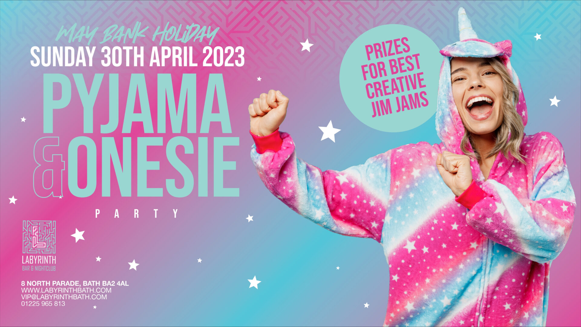 May Bank Holiday Pyjama and Onsie Party to Bath