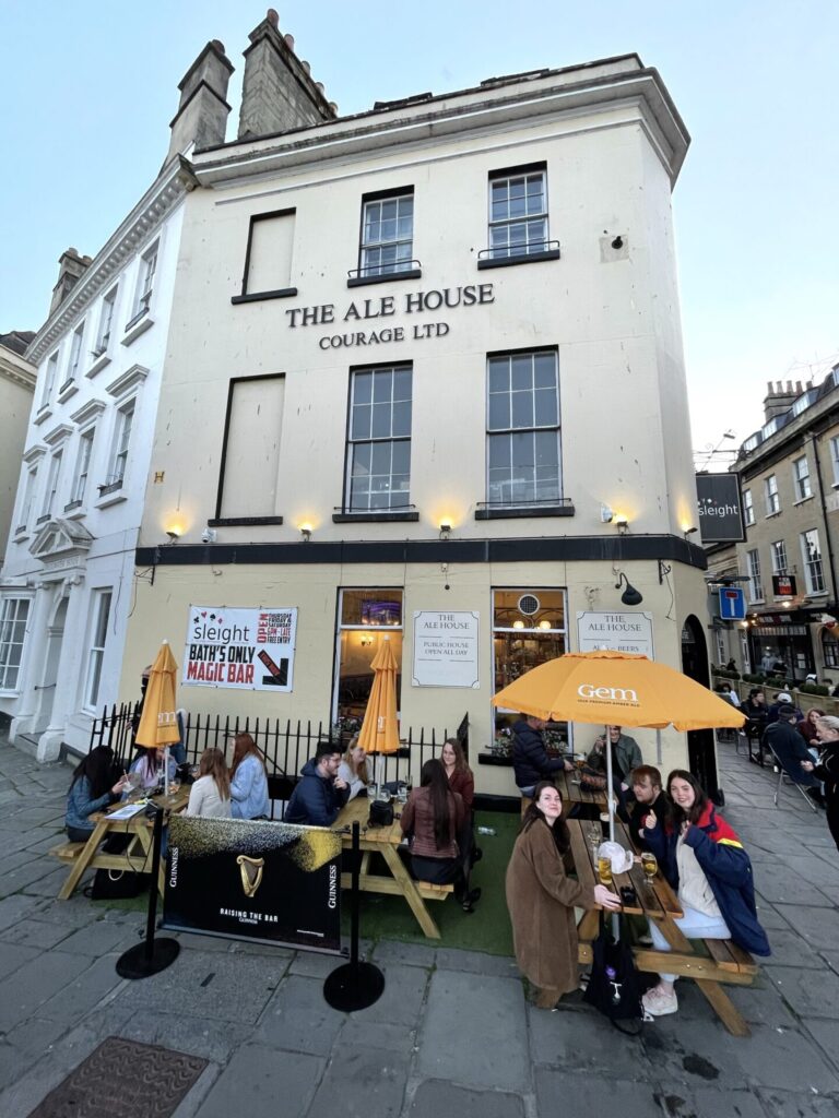 The front of the restaurant.