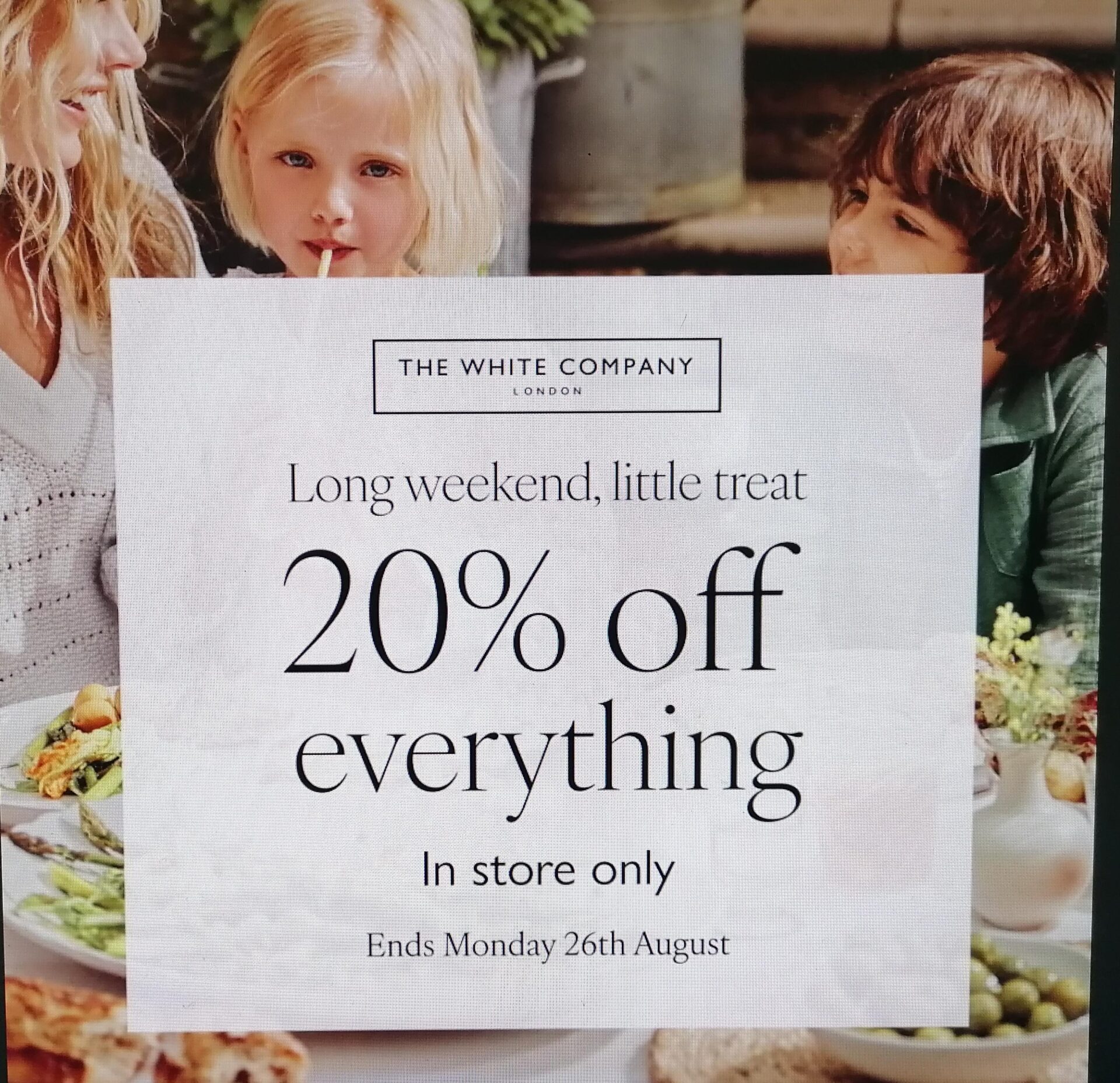 20% off at the White Company