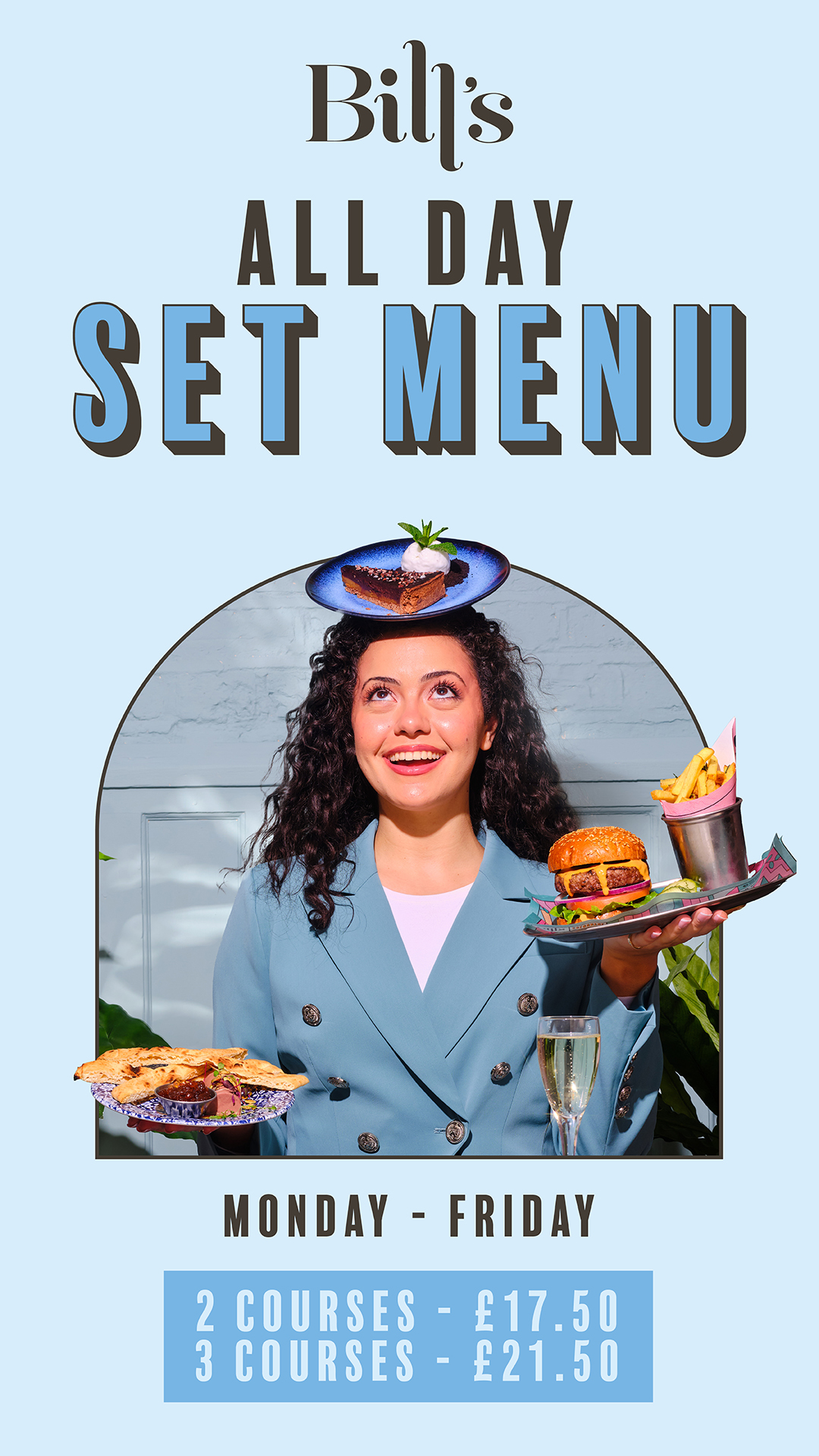 all day set menu at bill's