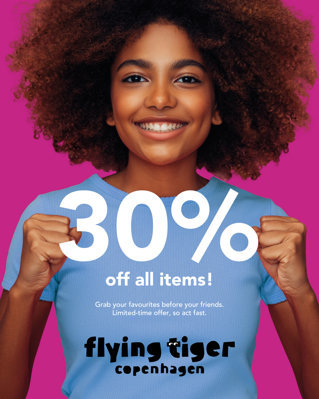 Flying tiger 30 percent off