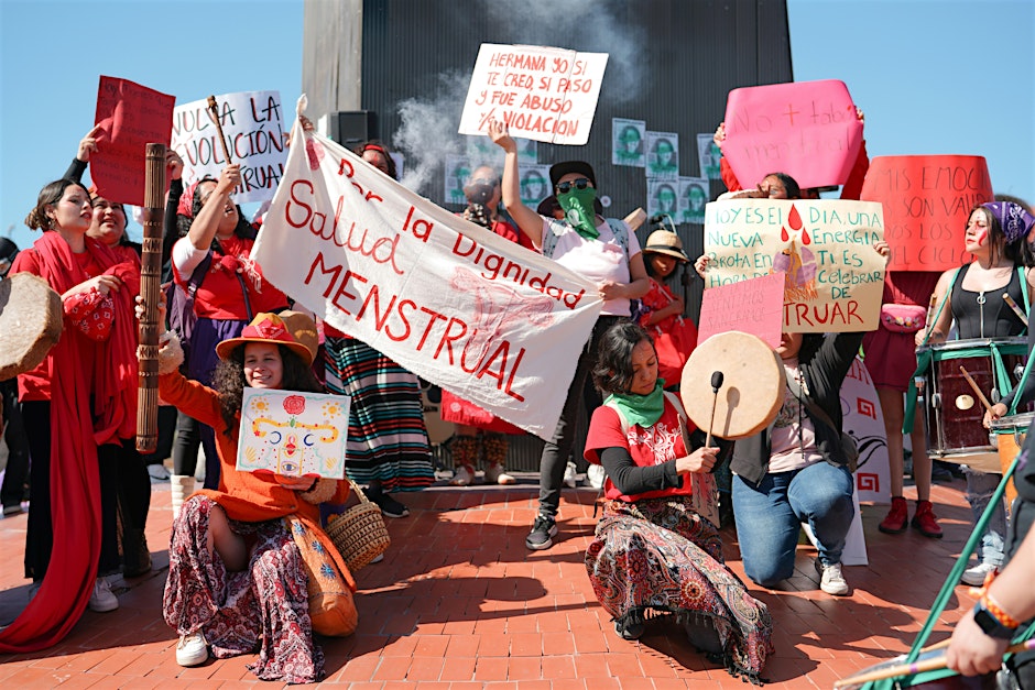 Uni of Bath Menstrual Justice protest photo