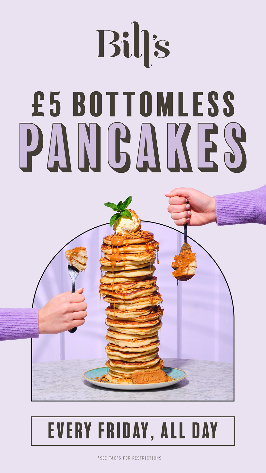Pancakes offer at Bill's 2026